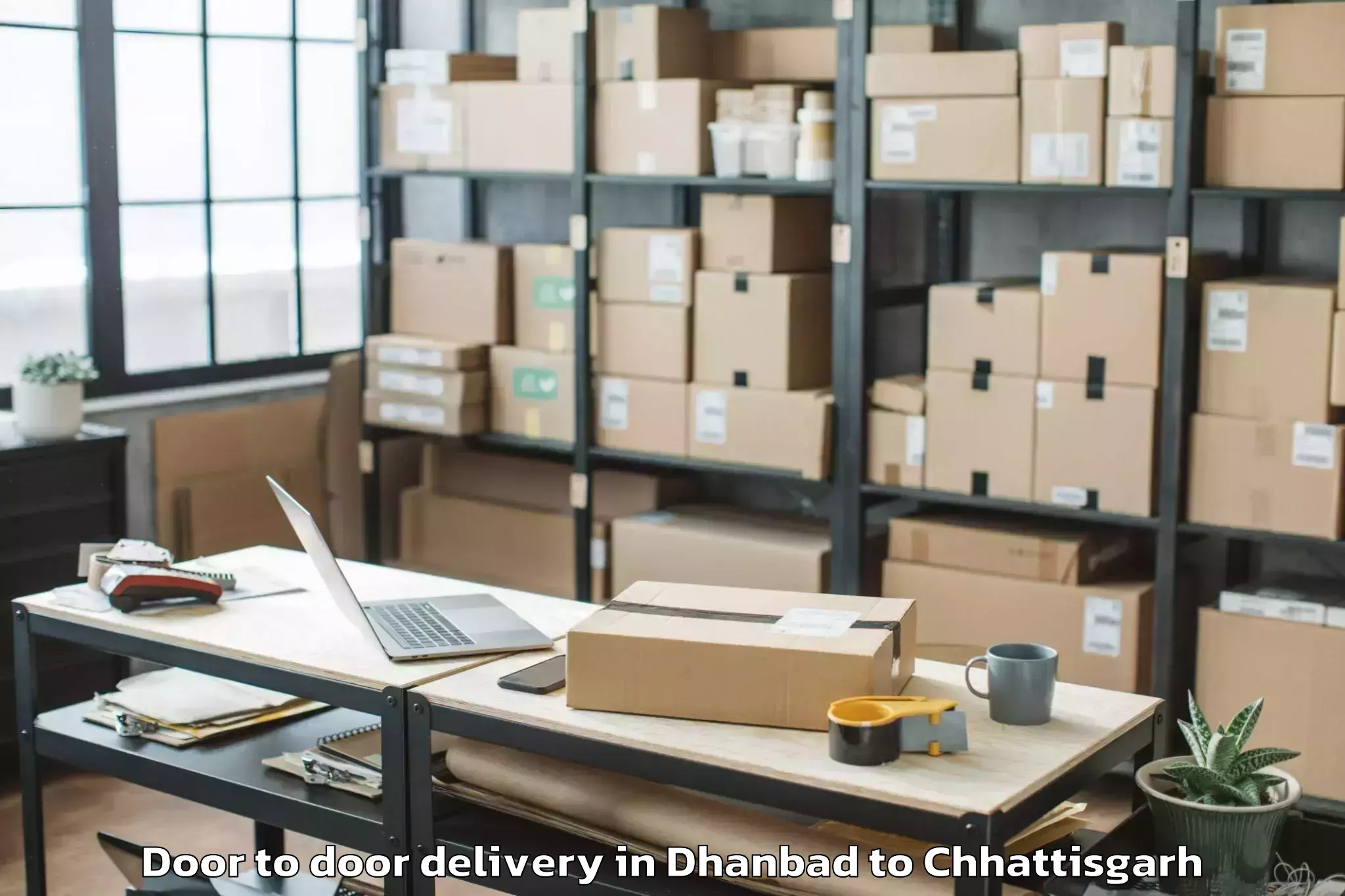 Reliable Dhanbad to Bhanupratappur Door To Door Delivery